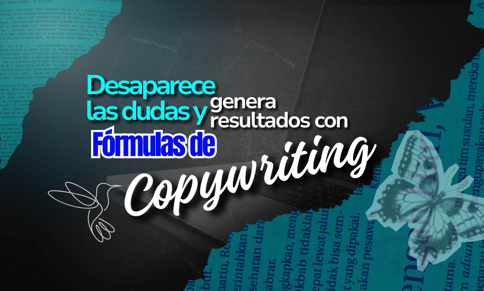 Pizarra con letras Desaparece las dudas y genera resultados con fórmulas de copywriting